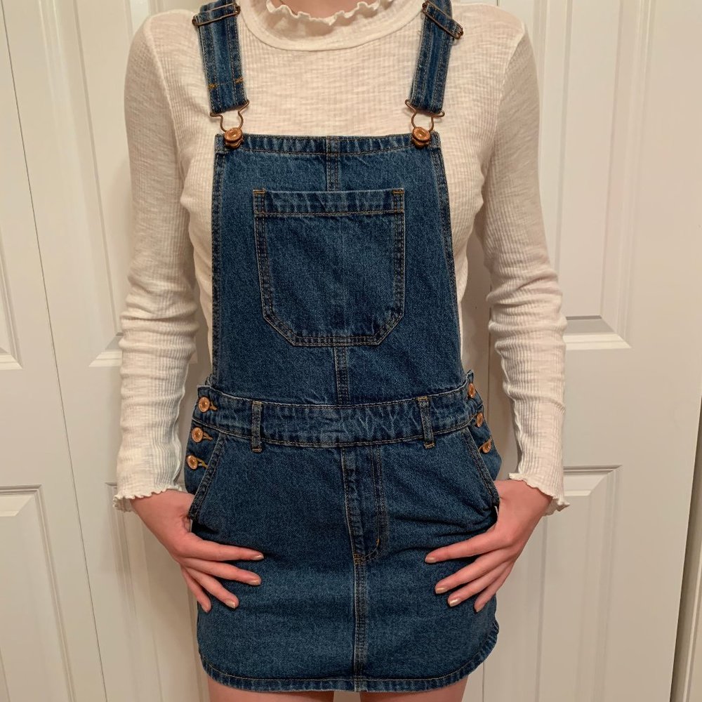 Skirted Jean Overalls - Picture 3 of 6
